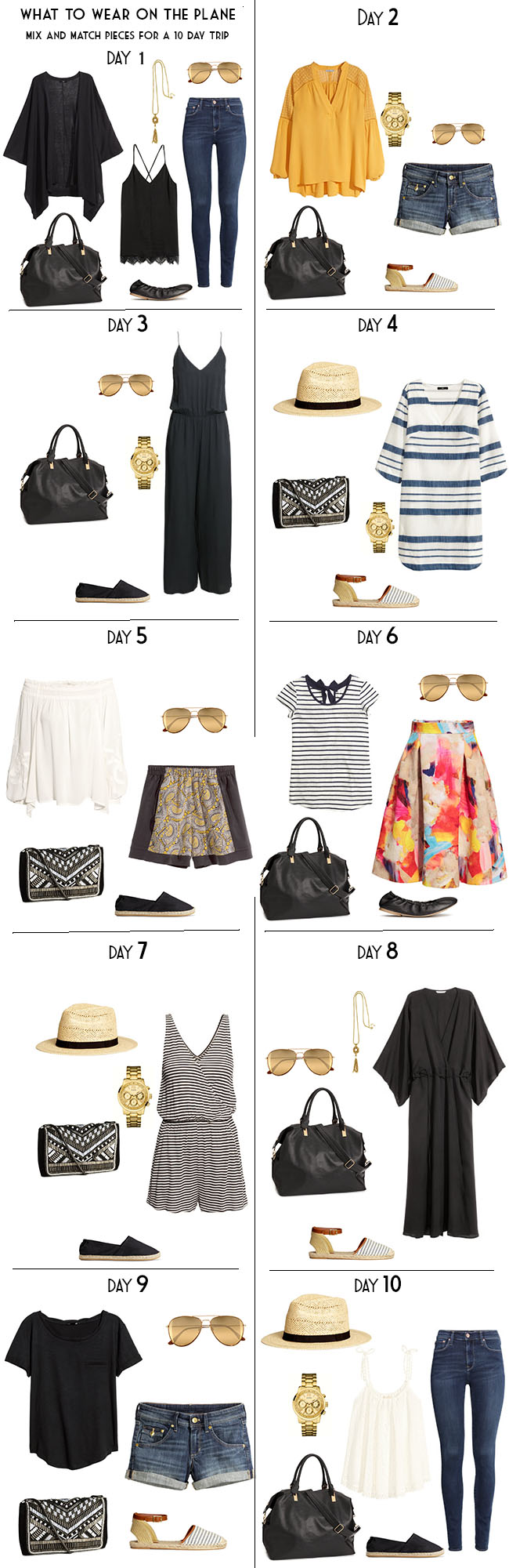 10 Days in Greece Day Looks Packing List