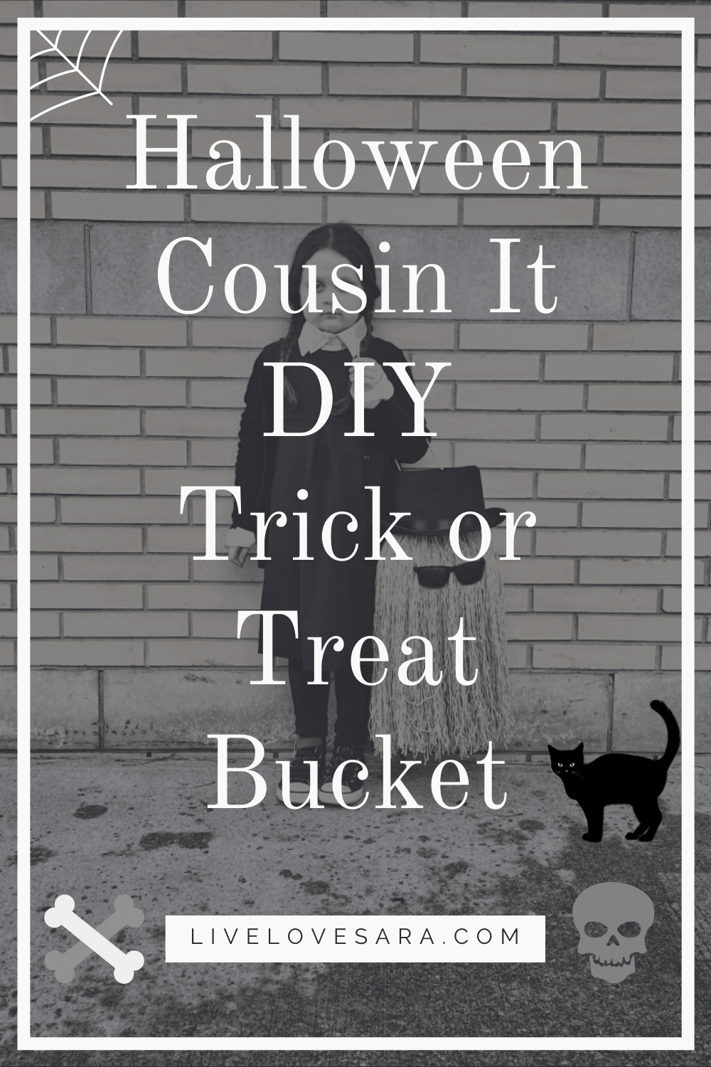 Halloween Cousin It Trick or Treat Bucket DIY