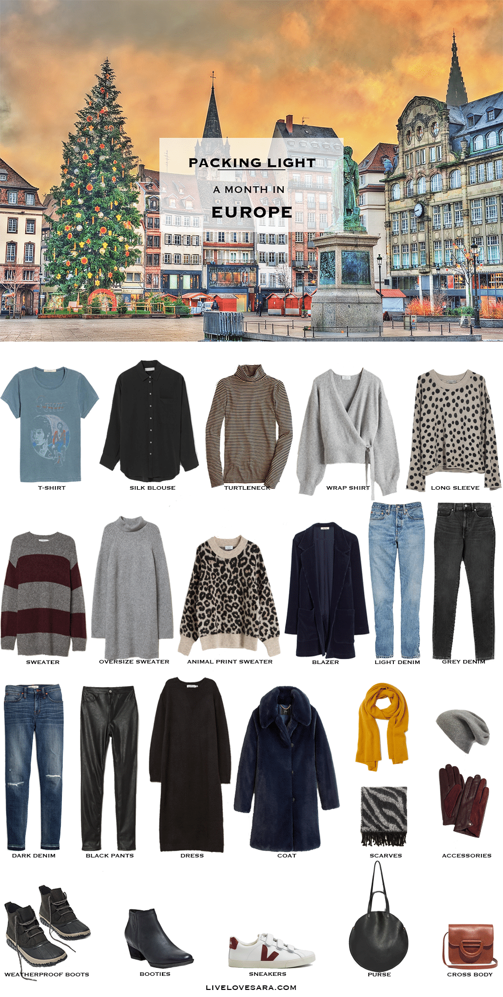 What to pack for a month in Europe packing list | Europe Outfit Ideas | What to Wear in Europe | Packing list for Europe | What to wear in winter | Travel Outfit Ideas | Winter Packing List | Europe Capsule Wardrobe | Packing Light | Capsule Wardrobe | travel wardrobe | Fall packing list | travel capsule |