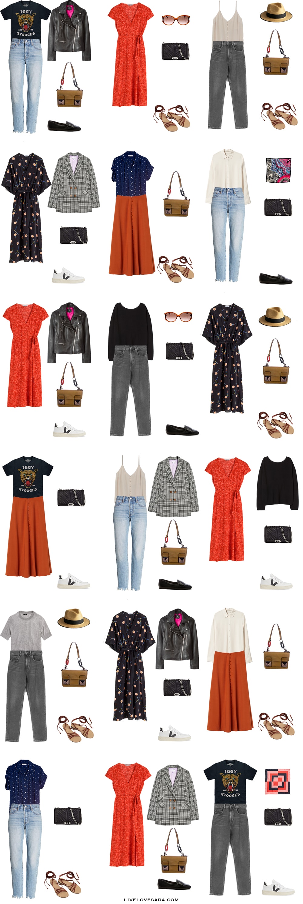 A What to Pack for Paris, France Packing Light List with outfit options