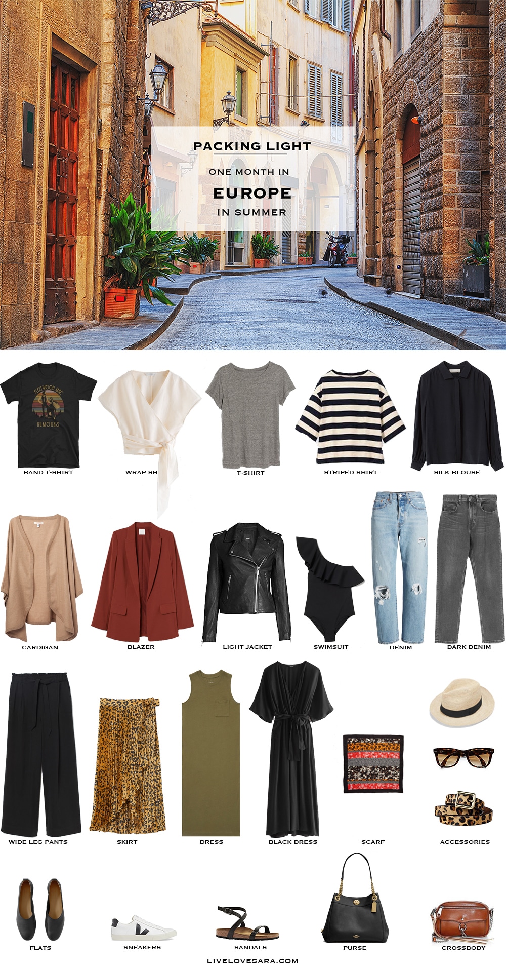 What to Pack for One Month in Europe in the Summer - livelovesara