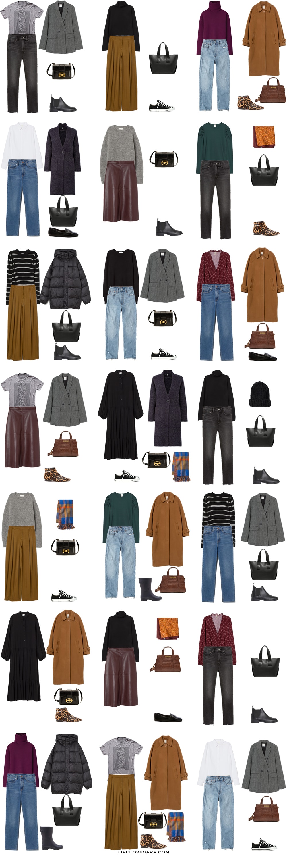 A budget Fall and winter Capsule Wardrobe Outfits Ideas | Fall Wardrobe | Fall Capsule Wardrobe | Winter Capsule wardrobe | Winter wardrobe | All Season Capsule Wardrobe | livelovesara