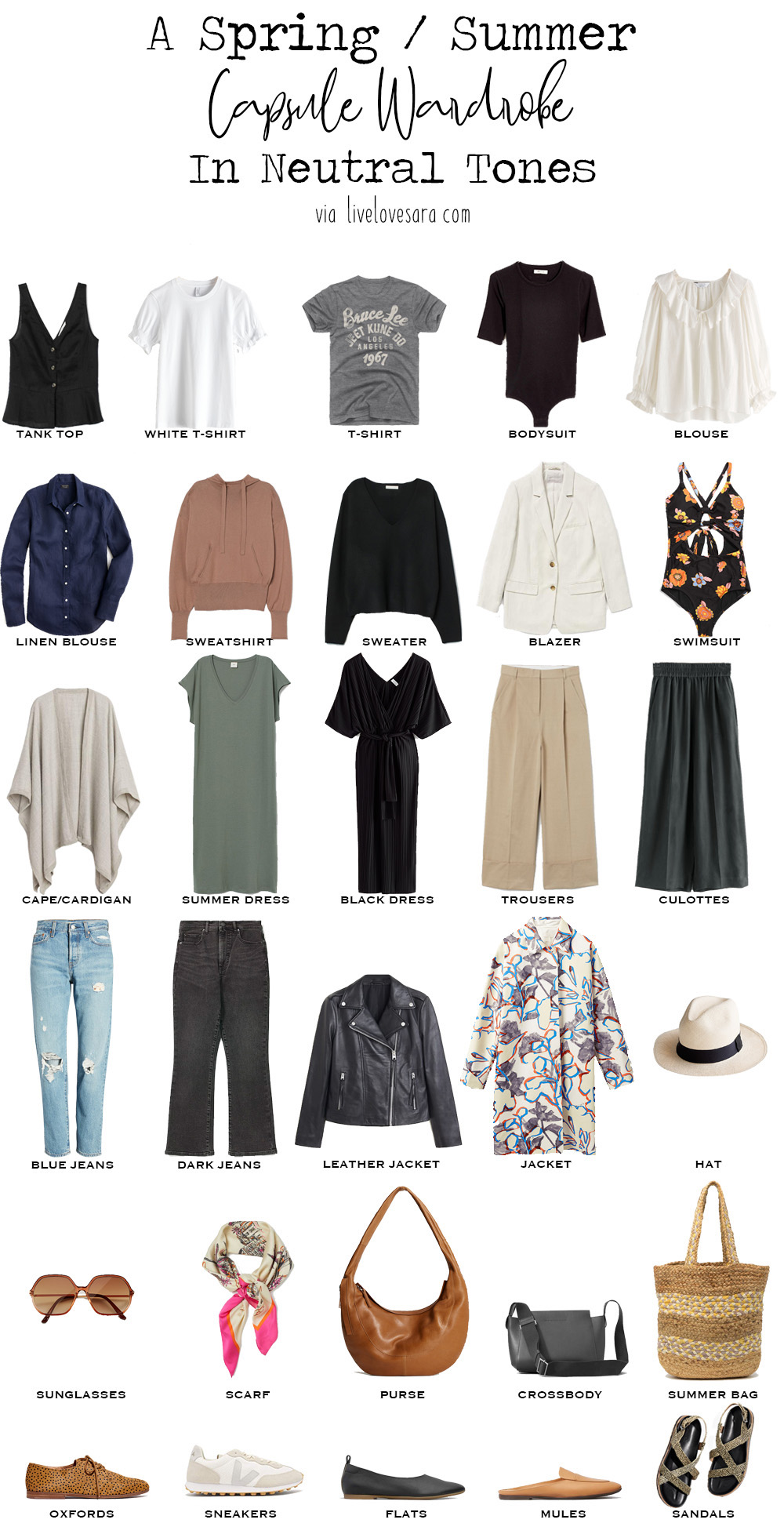 A Neutral Capsule Wardrobe for Spring and Summer livelovesara