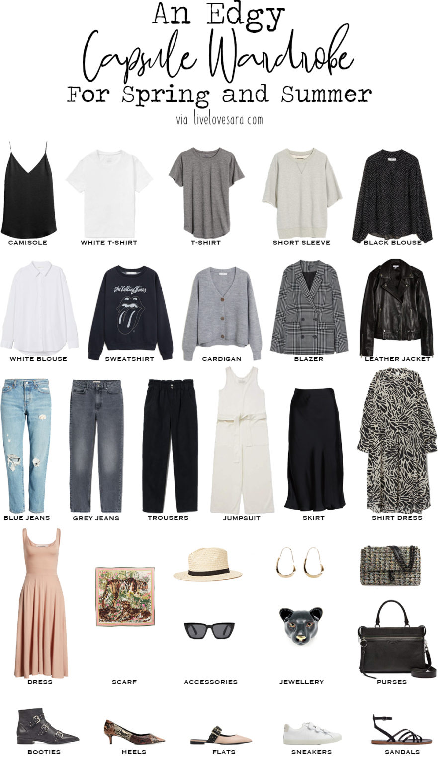 How to Build an Edgy Capsule Wardrobe - livelovesara