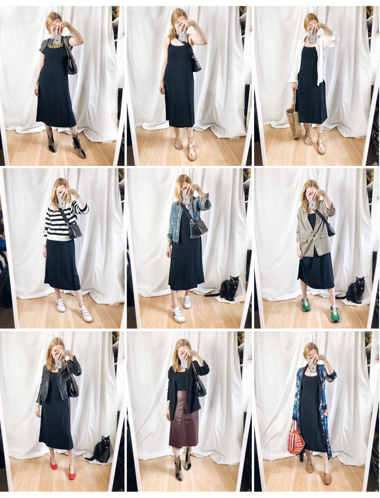 One Everlane Slip Dress Styled 10 Different Ways