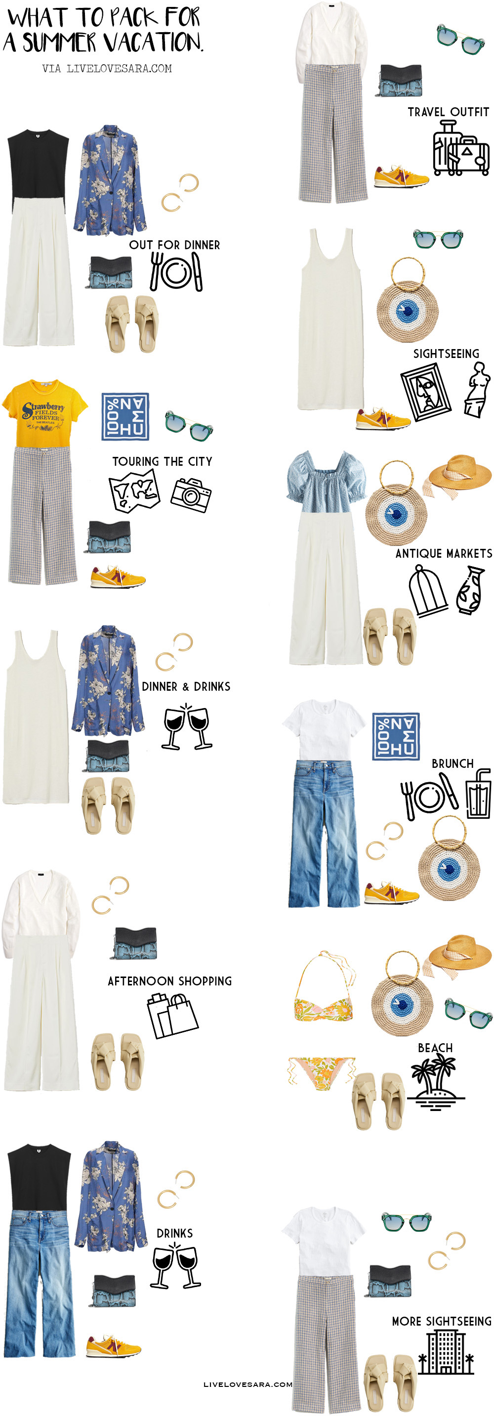 What to pack for Summer A 10 Day Packing List and Travel Outfit Ideas