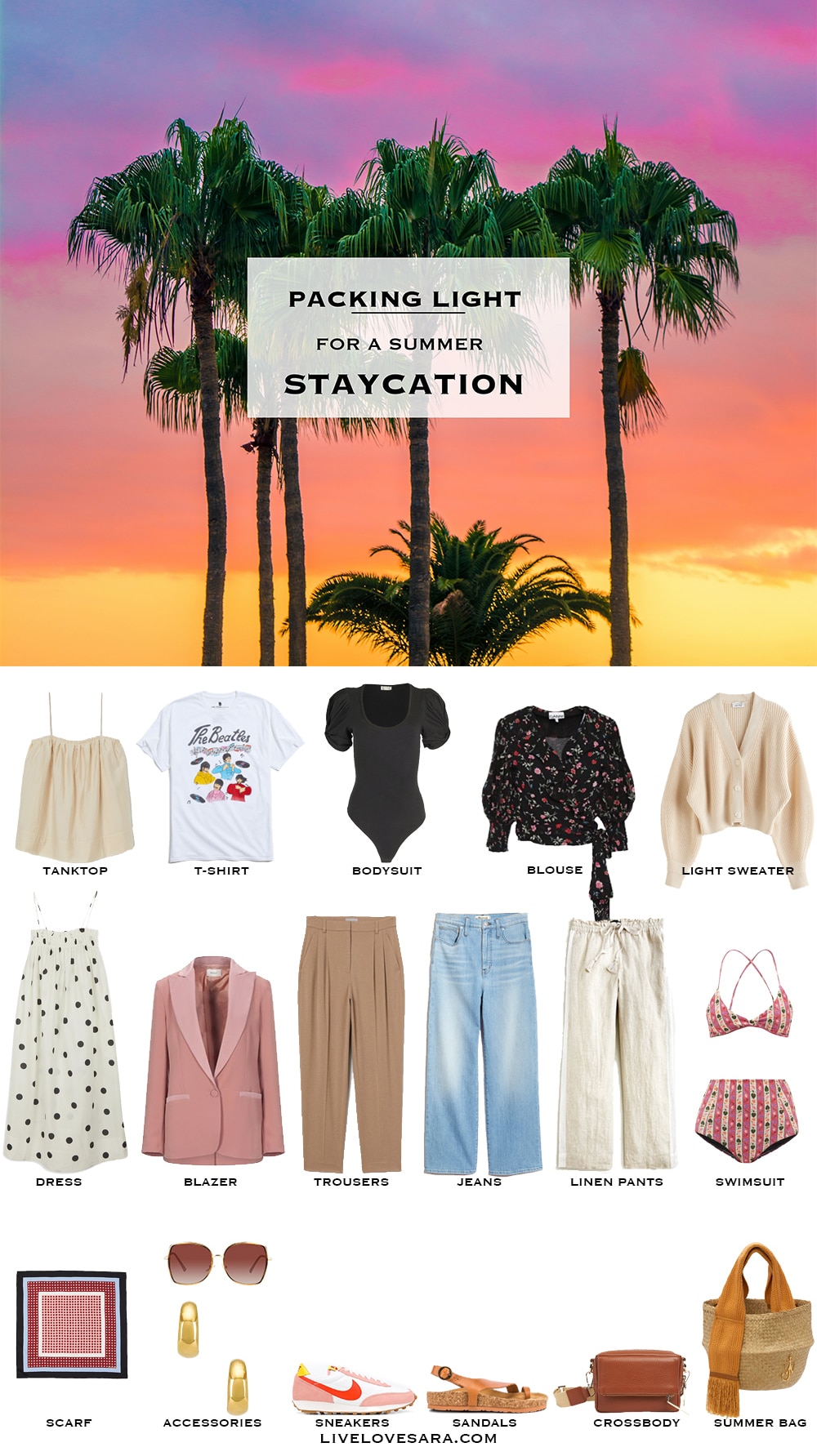 What to Pack for a Summer Staycation - livelovesara