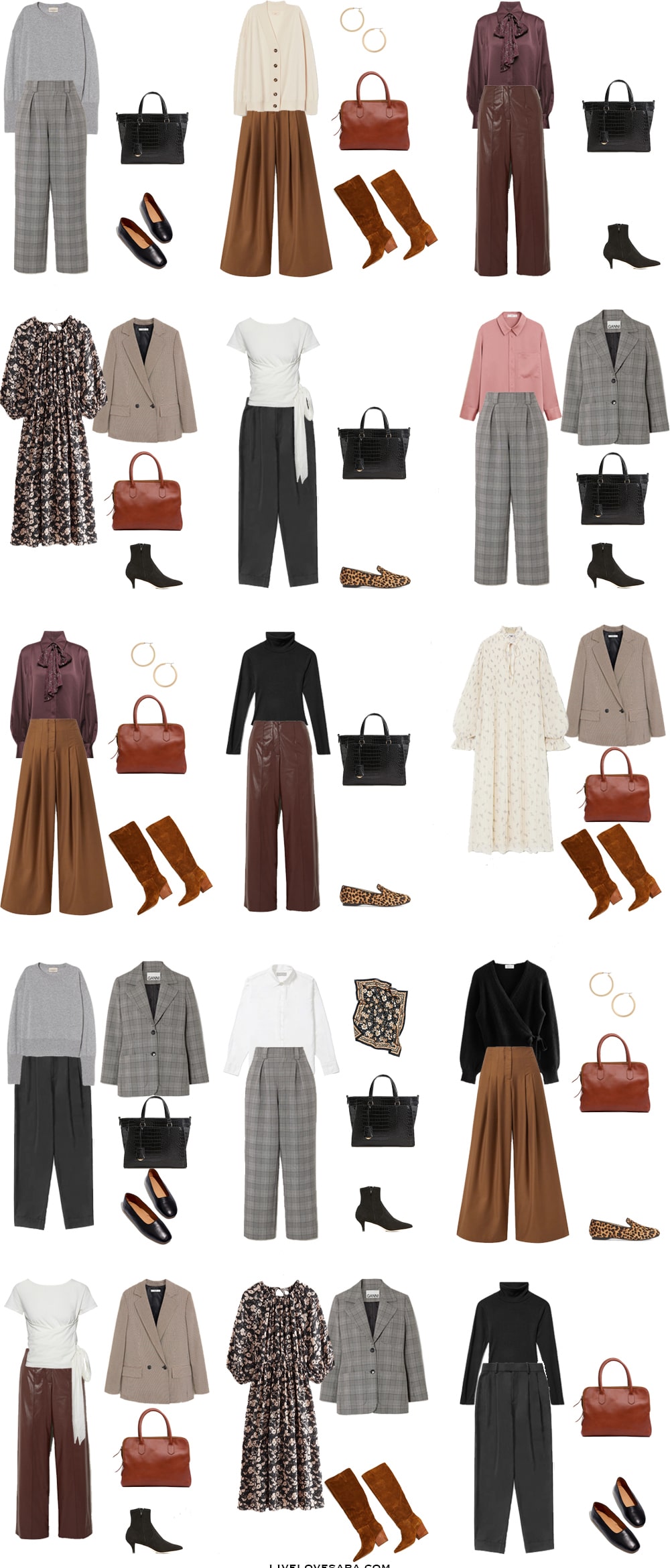 A Fall Work Capsule Wardrobe Outfit Ideas 16-30