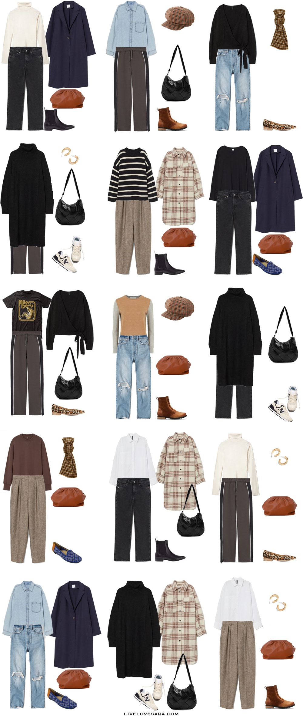 A Fall Capsule Wardrobe on a Budget Outfits 16-30