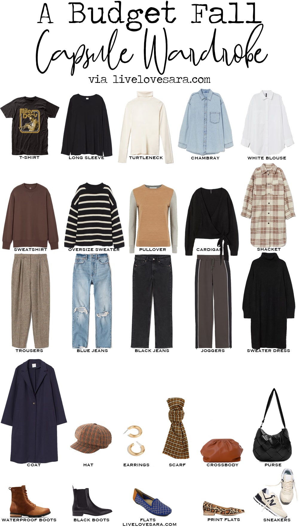 How to Build A Fall Capsule Wardrobe Shopping on a Budget livelovesara