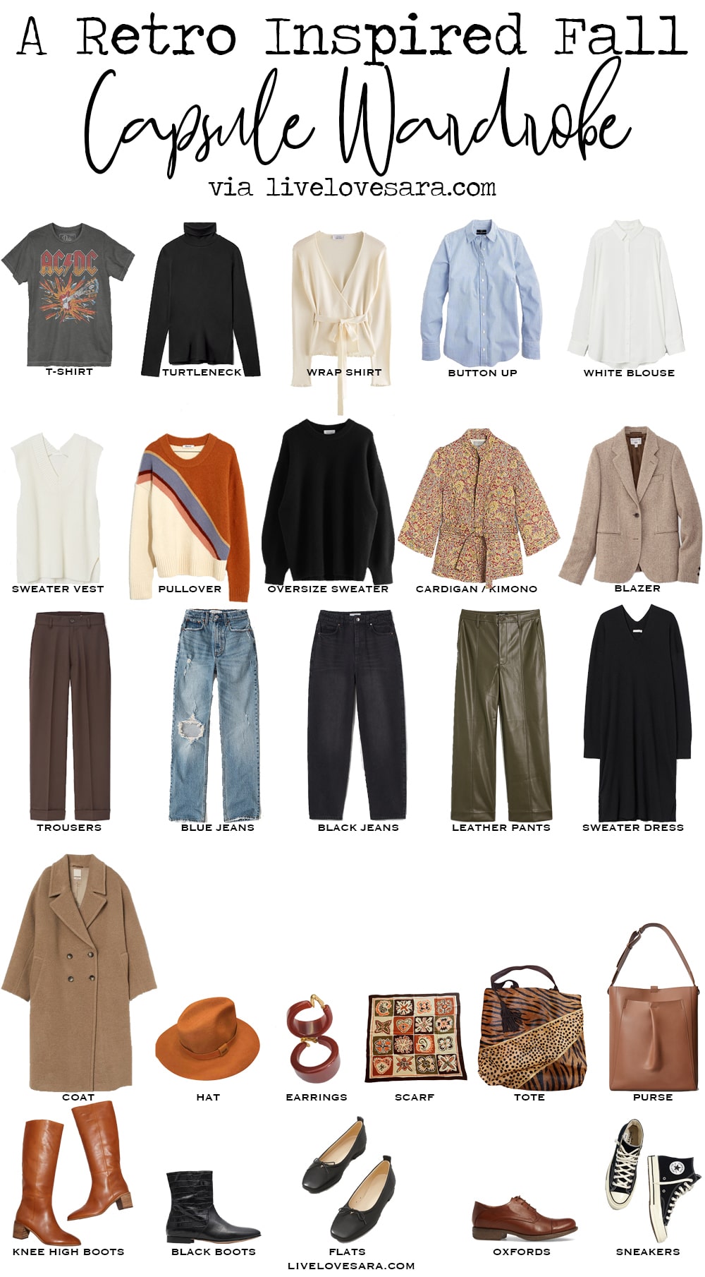 How to Build a RetroInspired Fall Capsule Wardrobe livelovesara