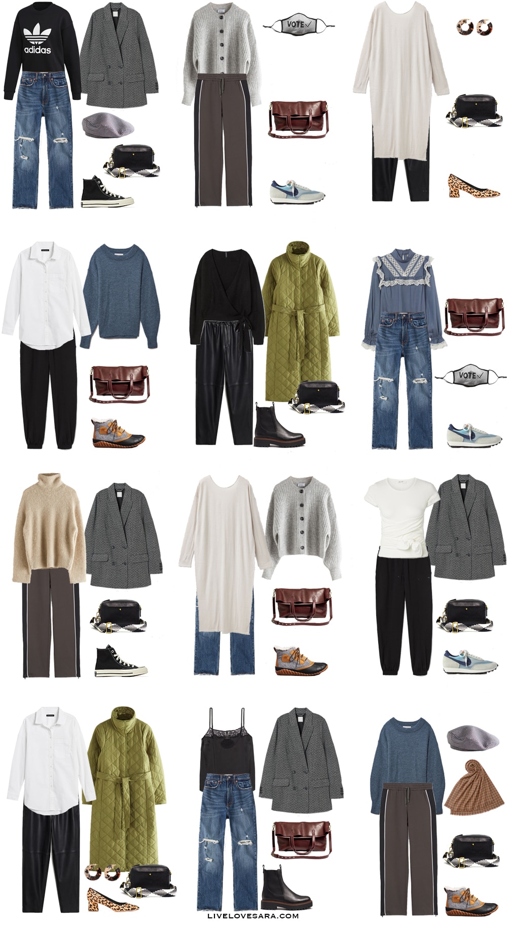 The Casual Fall Capsule Wardrobe Outfits 13-24