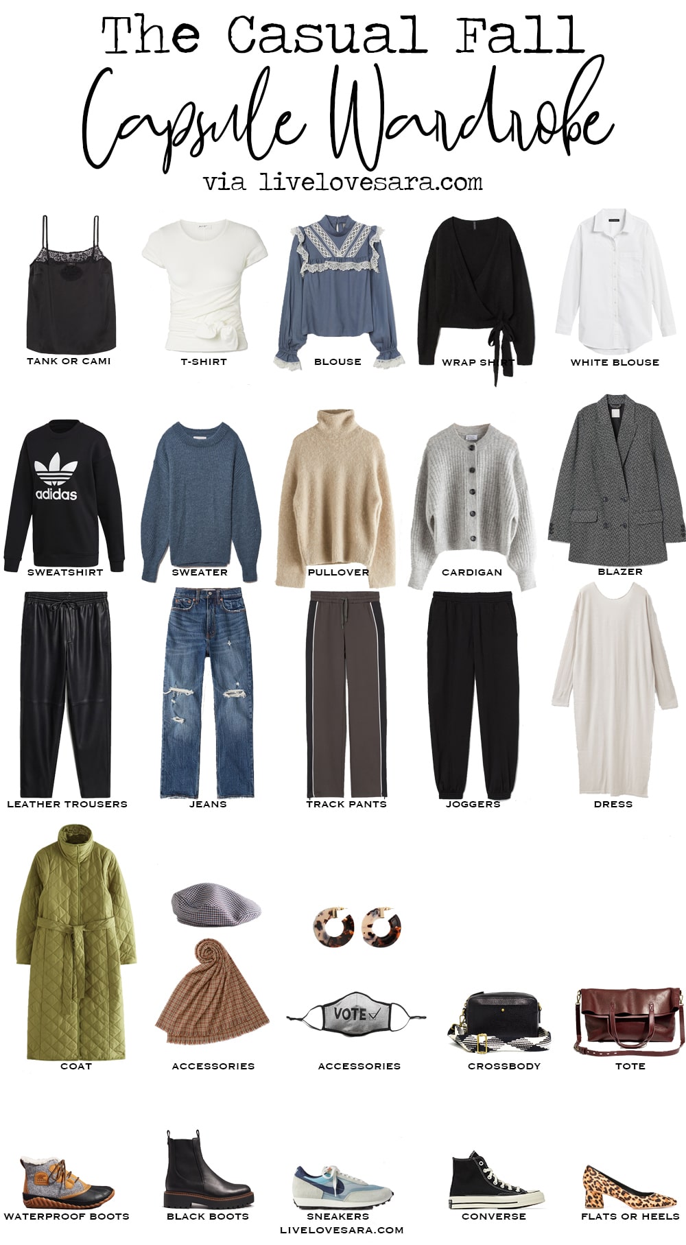 The Casual Fall Capsule Wardrobe and Casual Outfit Ideas