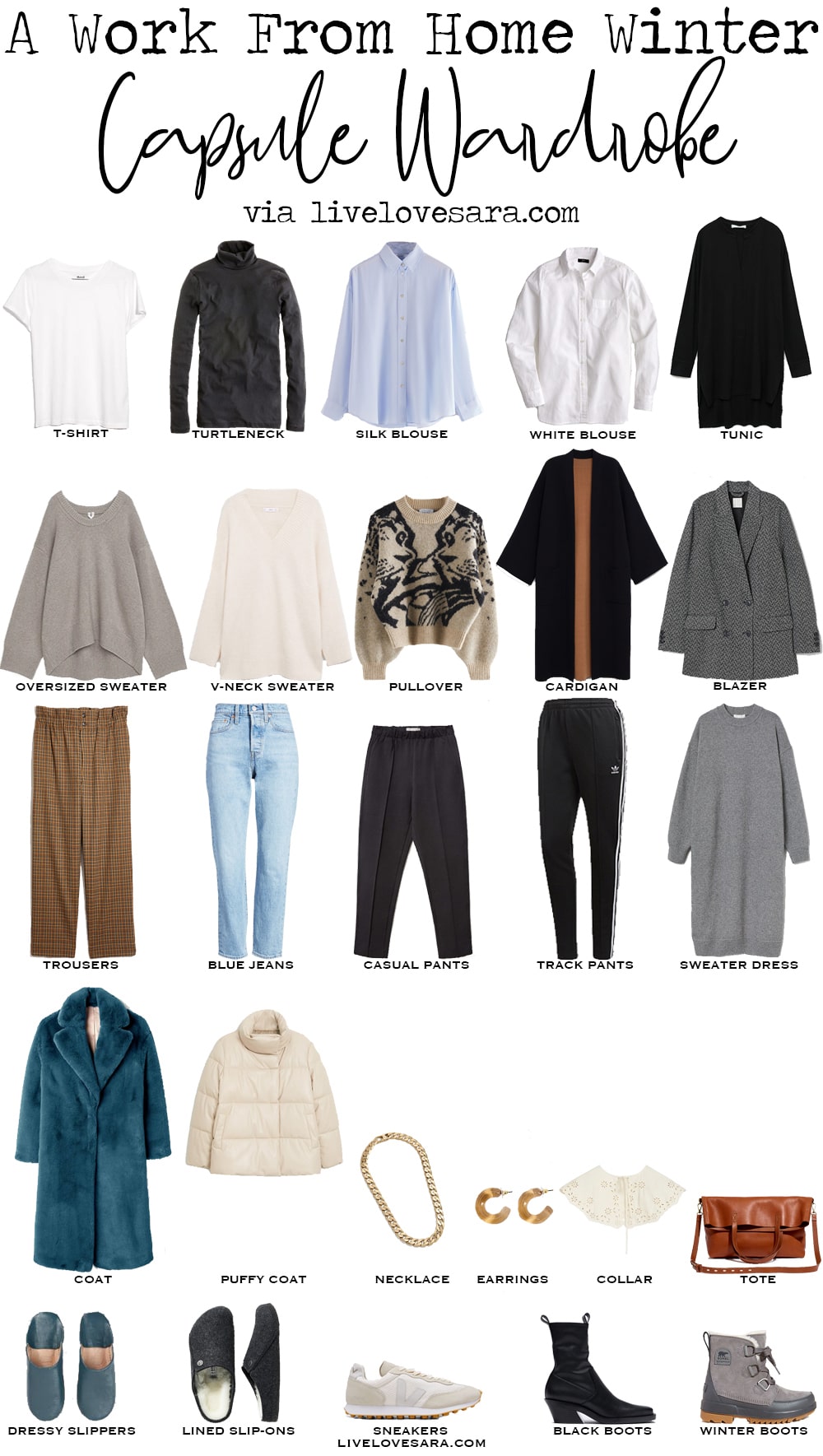 A Work from Home Winter Capsule Wardrobe Plus 18 Outfits livelovesara