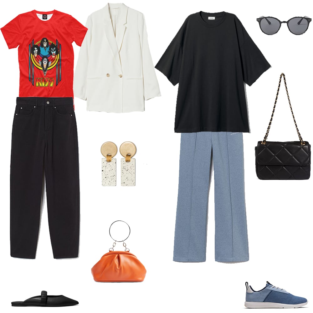 Outfits 1 and 2 from 10 Budget Spring Outfit Ideas.