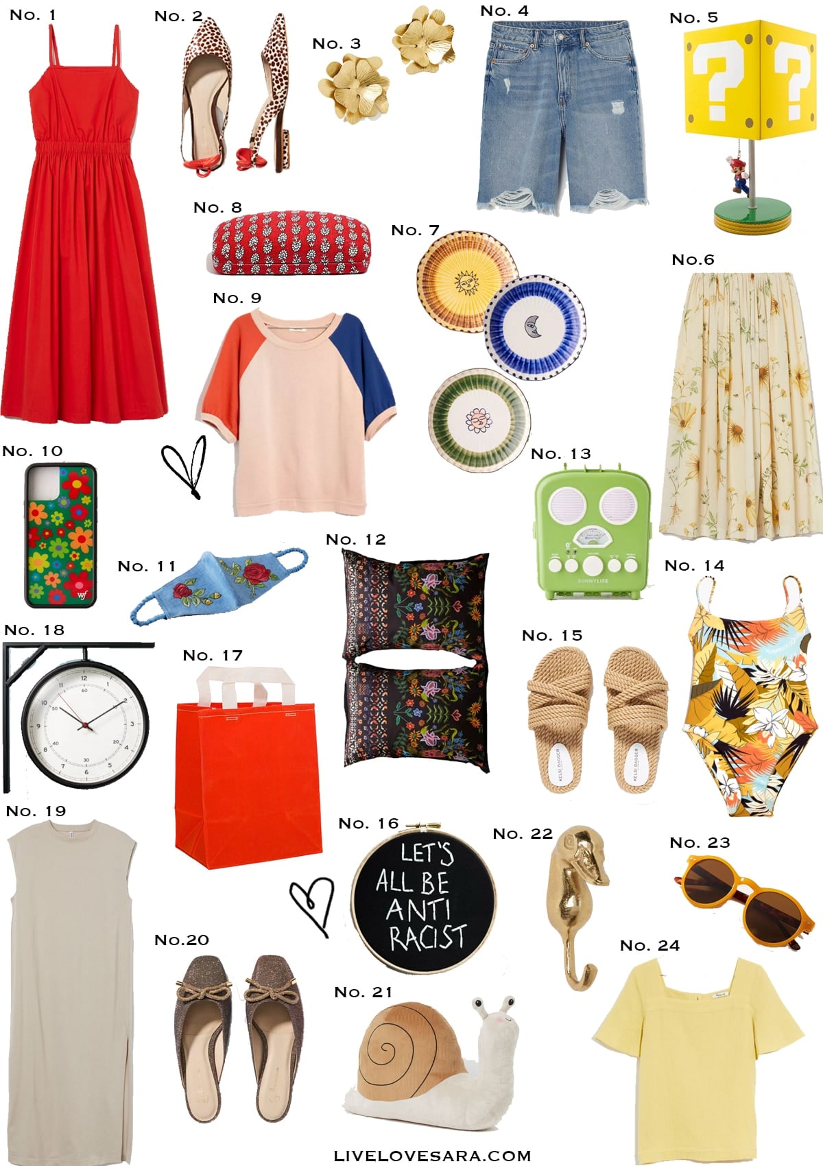 A white background with a collection of finds from the past week.