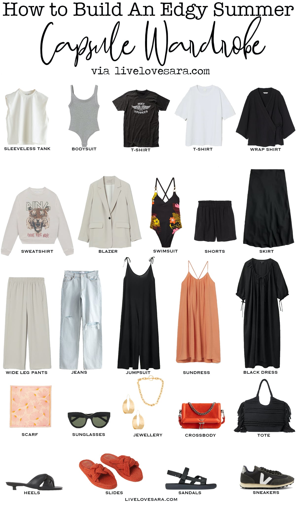 How to Build an Edgy Capsule Wardrobe for Summer livelovesara