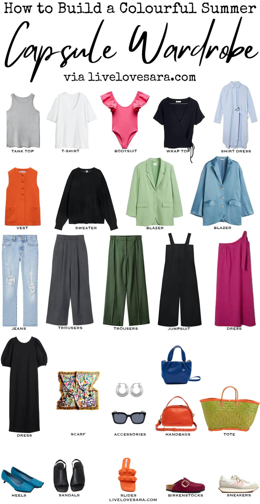 How to Build a Colourful Summer Capsule Wardrobe - livelovesara