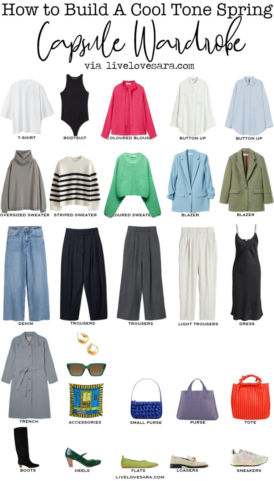 How to Build a Spring Capsule Wardrobe in a Cool Tone Palette ...