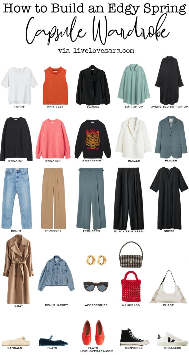 How to Build an Edgy Spring Capsule Wardrobe 2022 - livelovesara