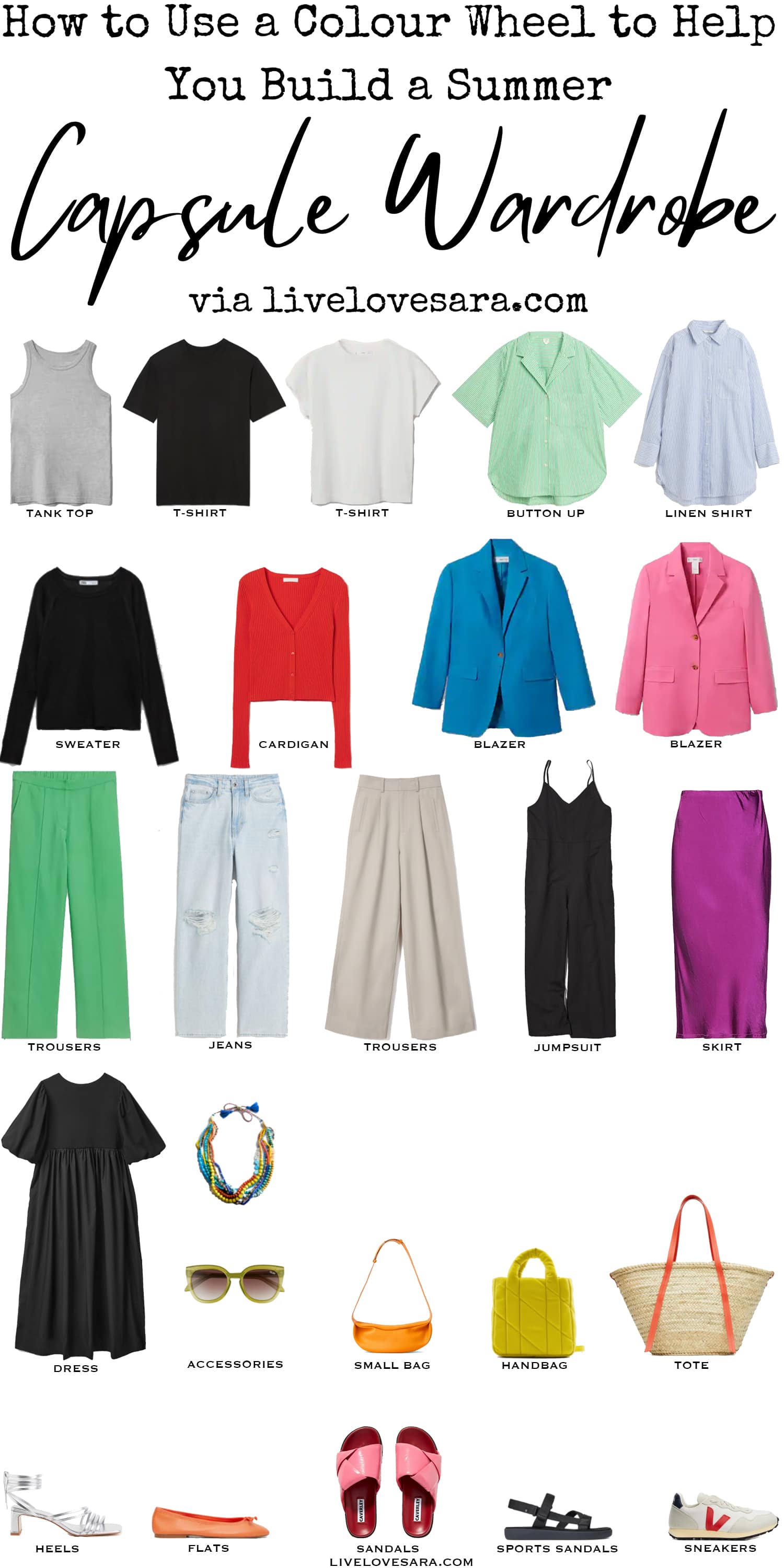 How to Use a Colour Wheel to Help You Build a Summer Capsule Wardrobe -  livelovesara