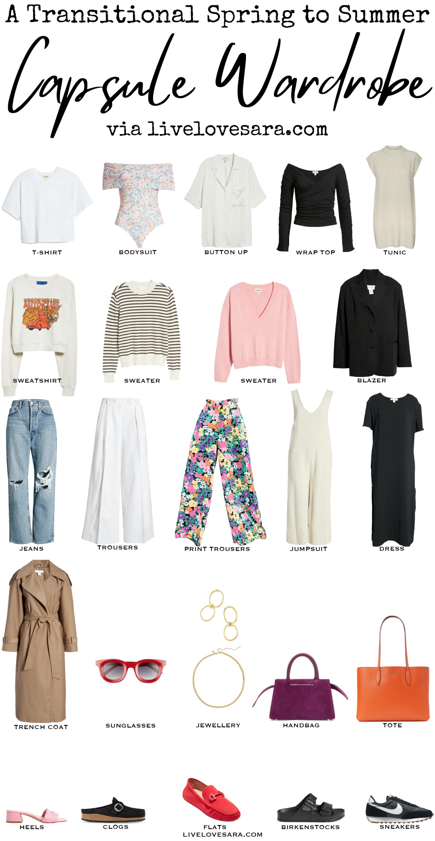 How to Build a Transitional Spring to Summer Capsule Wardrobe