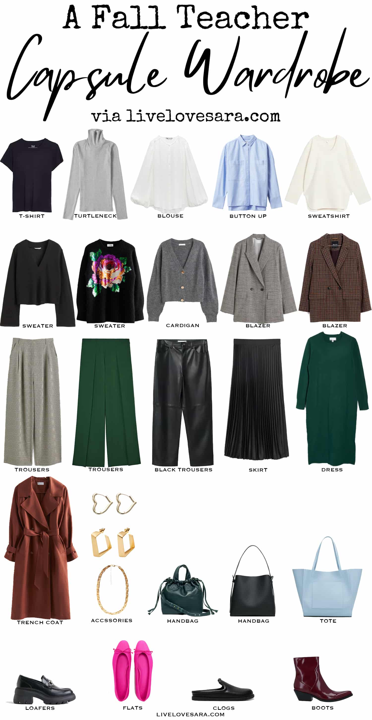 A Teacher Capsule Wardrobe For Fall - Livelovesara