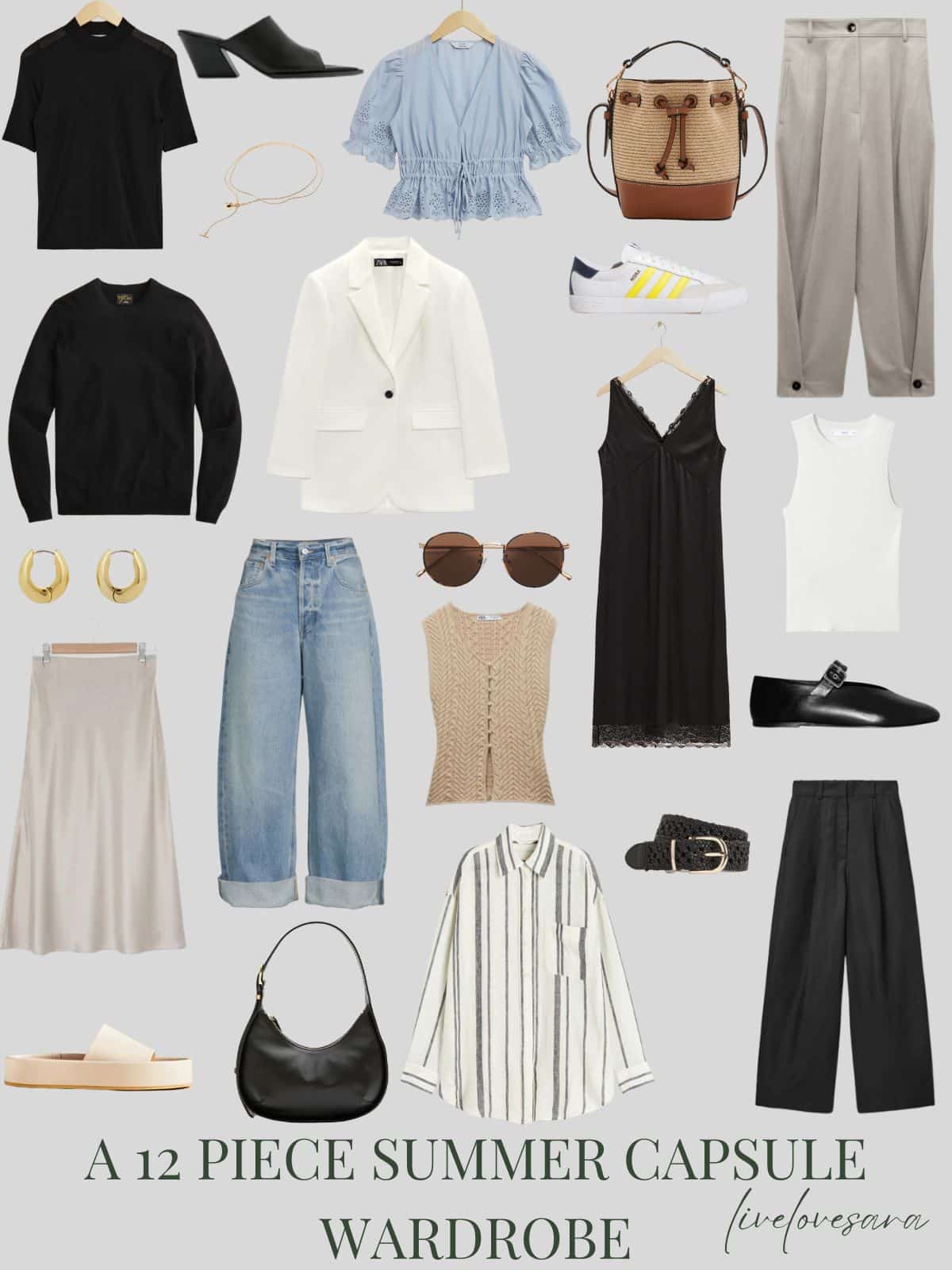 A 12 Piece Minimalist Summer Capsule Wardrobe - livelovesara