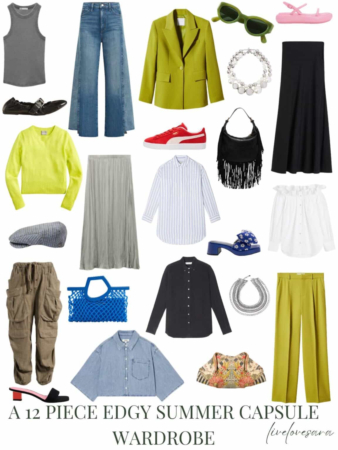 A 12 Piece Edgy Summer Capsule Wardrobe livelovesara