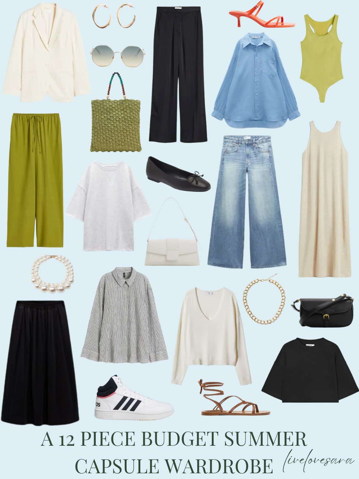 A 12 Piece Budget Summer Capsule Wardrobe livelovesara