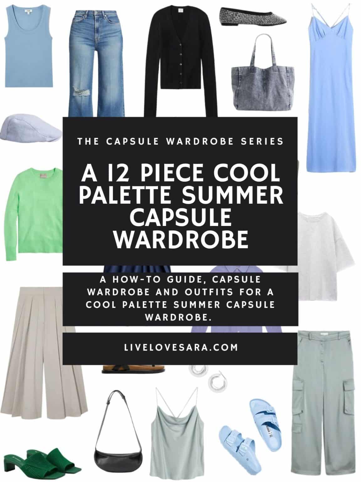 A 12 Piece Cool Palette Summer Capsule Wardrobe - livelovesara