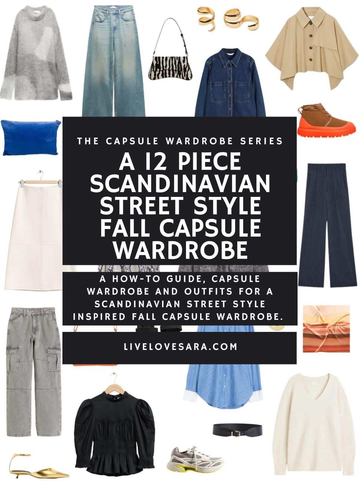 A 12 Piece Scandinavian Street Style Fall Capsule Wardrobe