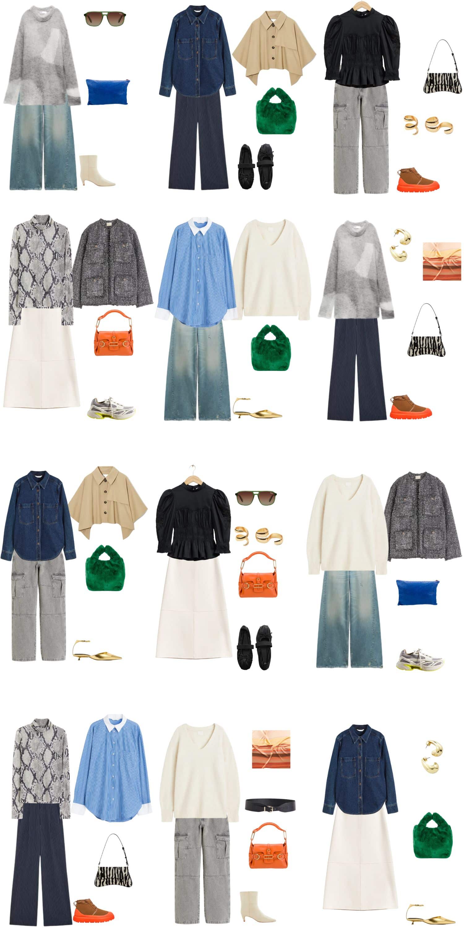 A 12 Piece Scandinavian Street Style Fall Capsule Wardrobe