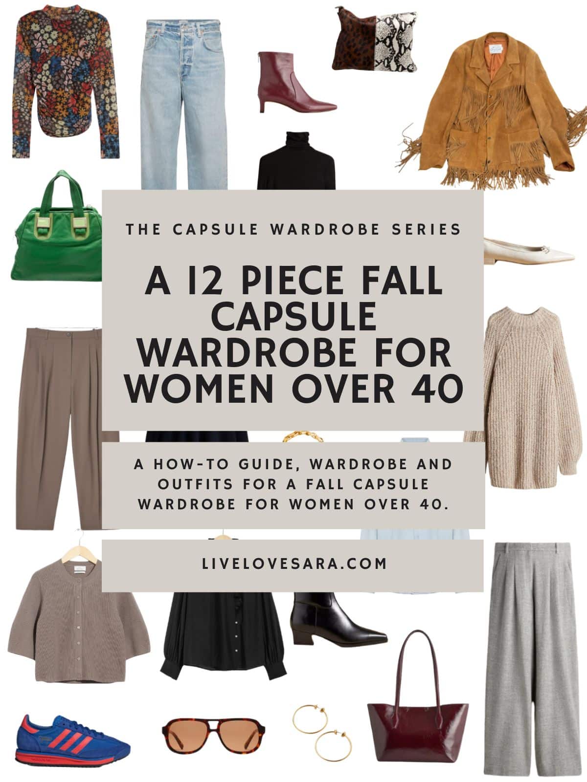 A 12 Piece Fall Capsule Wardrobe for Women Over 40 livelovesara