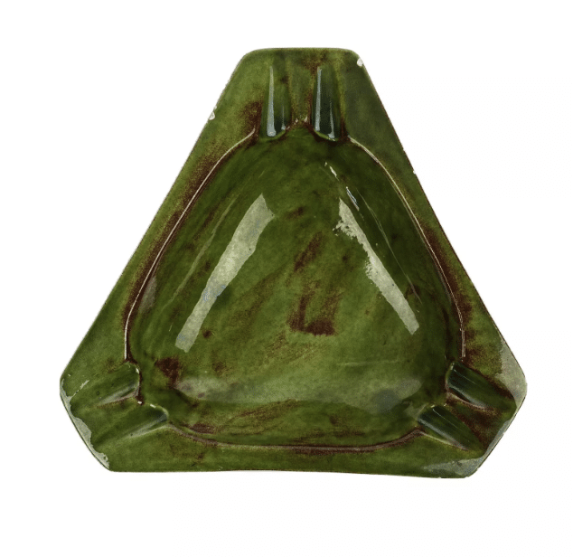 Vintage green ashtray.