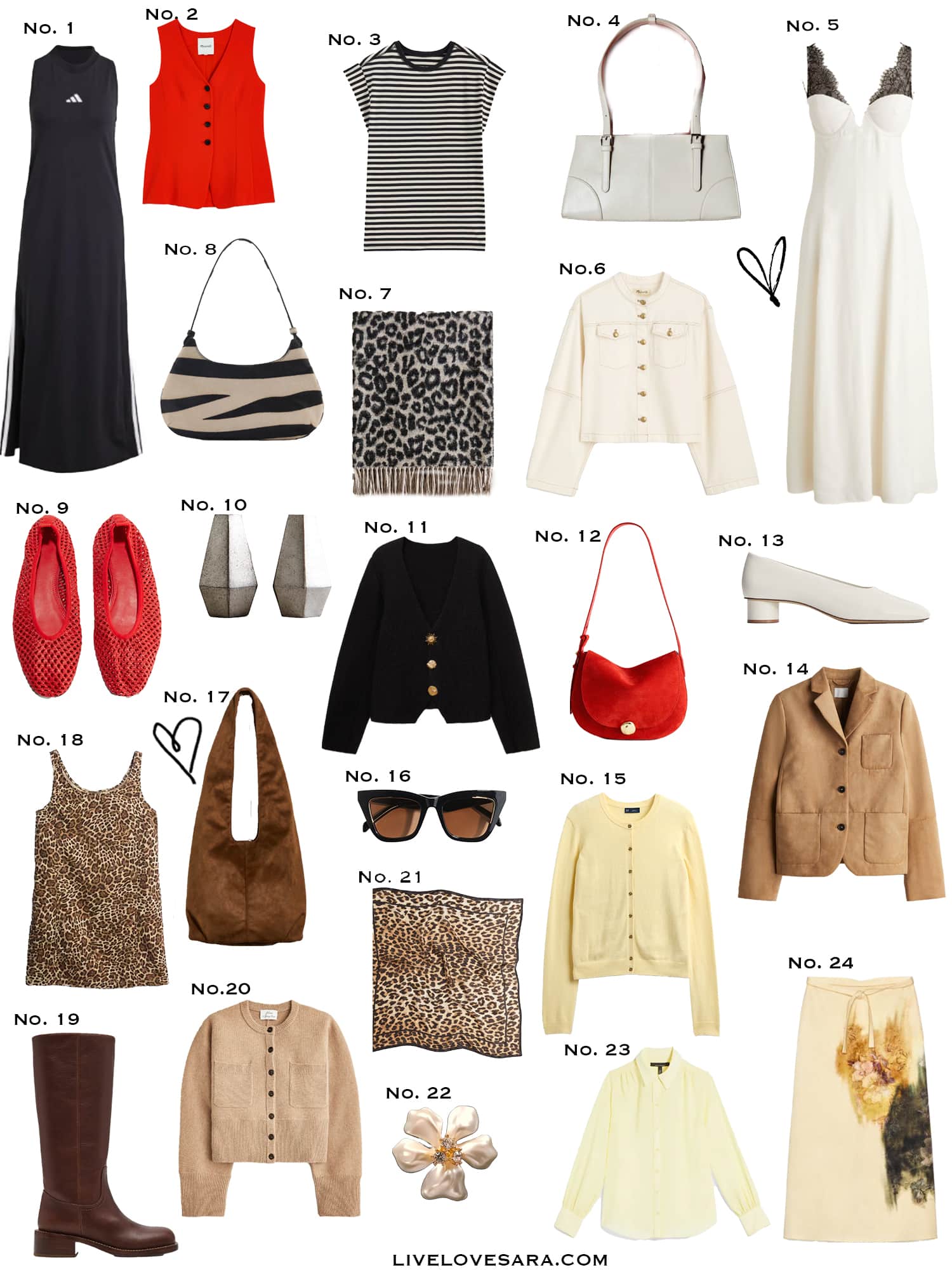A white background with a collection of 24 finds from the past week.