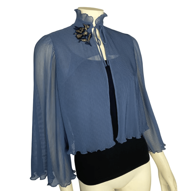 vintage blue bed jacket