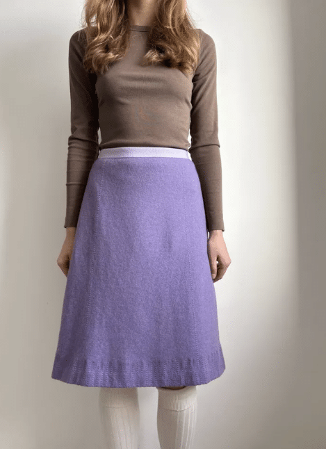 vintage miu miu purple skirt