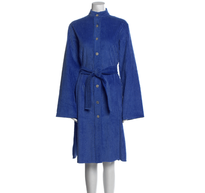 blue corduroy shirt dress