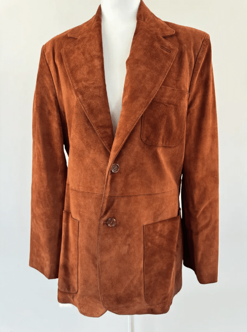 vintage rust seude blazer