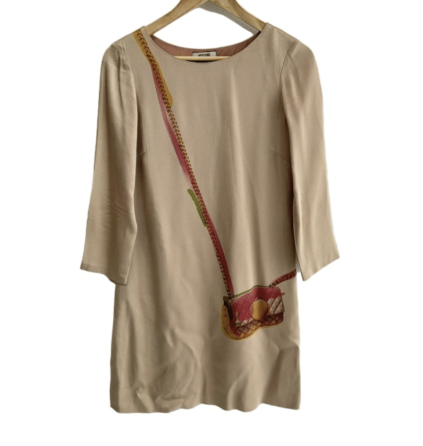 moschino dress with crossbody drawing