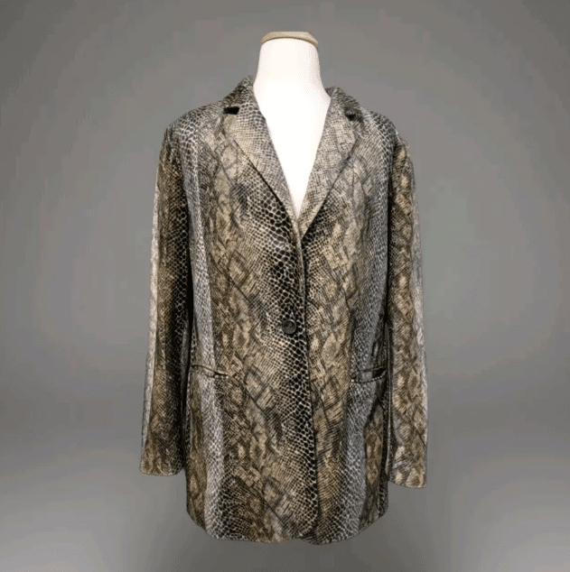 Snake print blazer