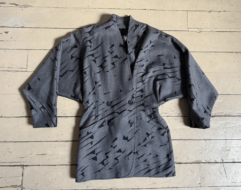 Vintage 1990s 100% Wool Escada Batwing Blazer
