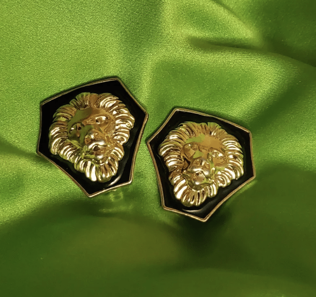 Anne Klein Lion Head earrings vintage
