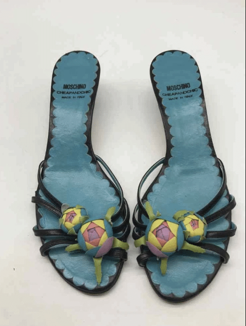 moschino vintage flower sandals