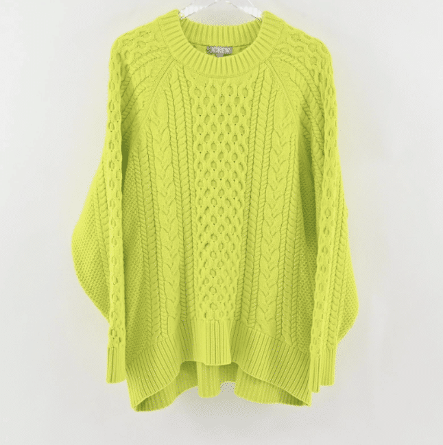 neon yellow sweater