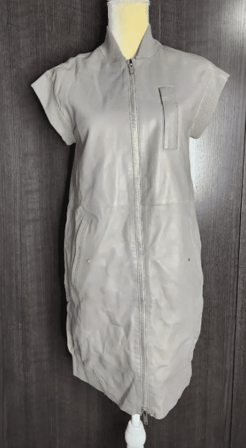 Margiela leather shirt dress