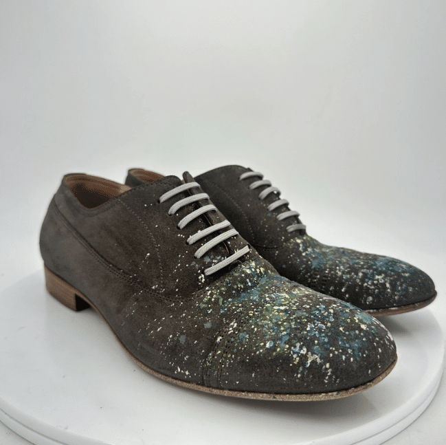 Margiela paint splattered oxfords