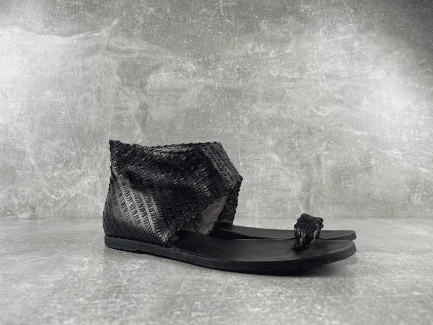 MM6 Maison Margiela Women's Black Leather sandals