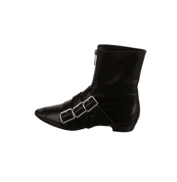Miu Miu buckle boots.